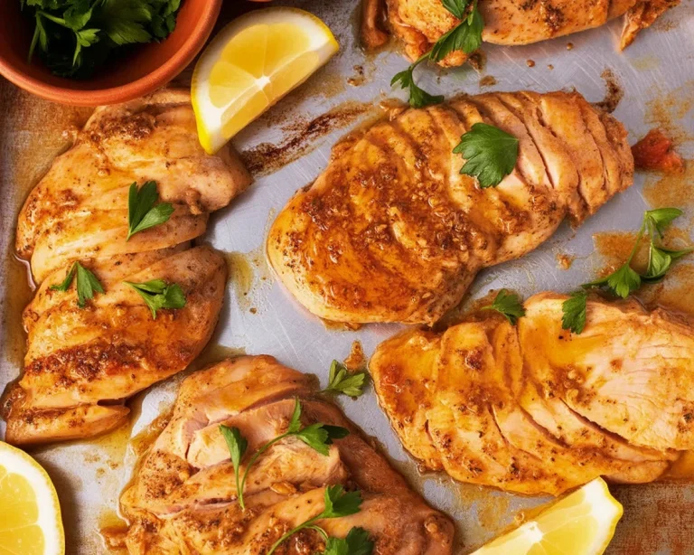 Tender thin cut chicken breast cooked to perfection with spices and seasonings.