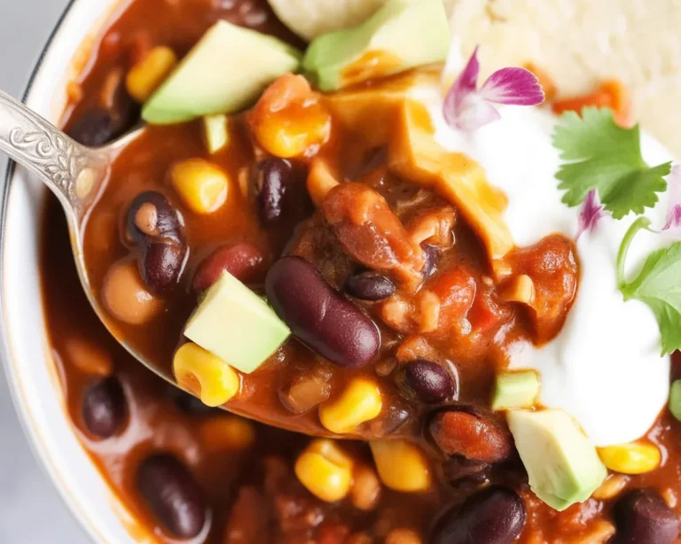 Delicious heart healthy chili made with lean meat and fresh vegetables.