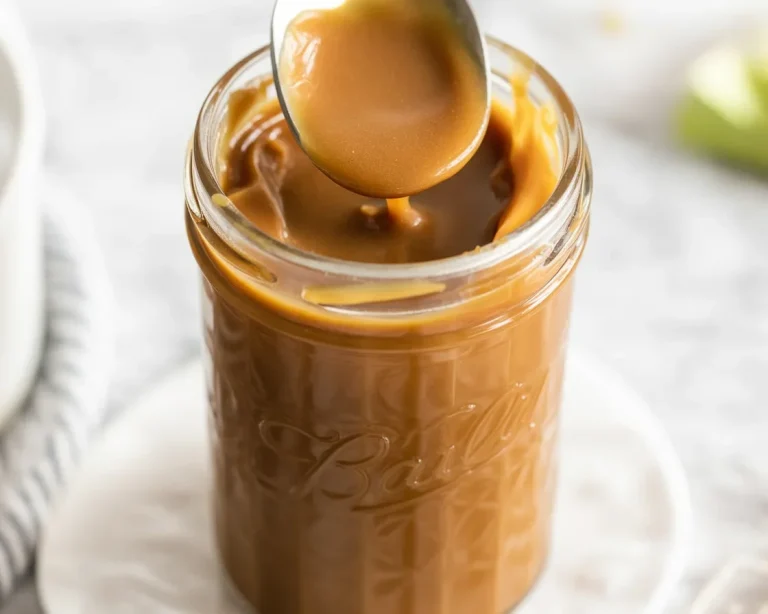 Delicious dairy free caramel sauce made with vegan ingredients and coconut milk.