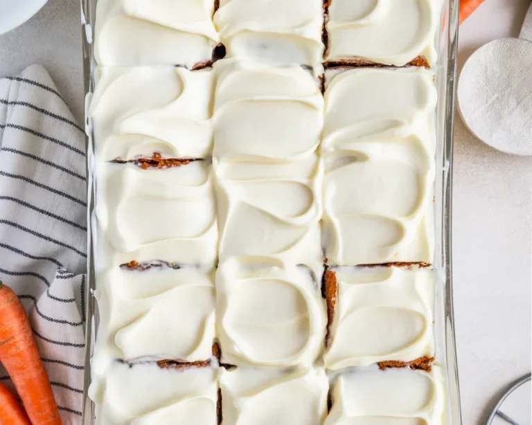 Moist gluten free carrot cake with cream cheese frosting and spices