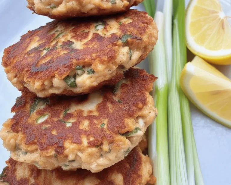 Delicious old fashioned salmon patties, crispy and easy to make, served on a plate.