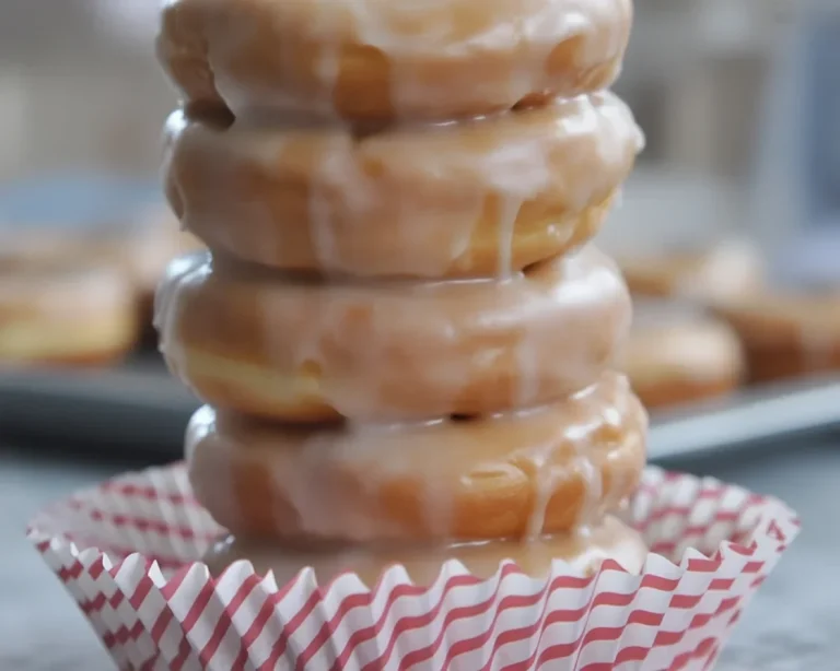 A tempting platter of freshly made gluten free donuts, dusted with sugar.