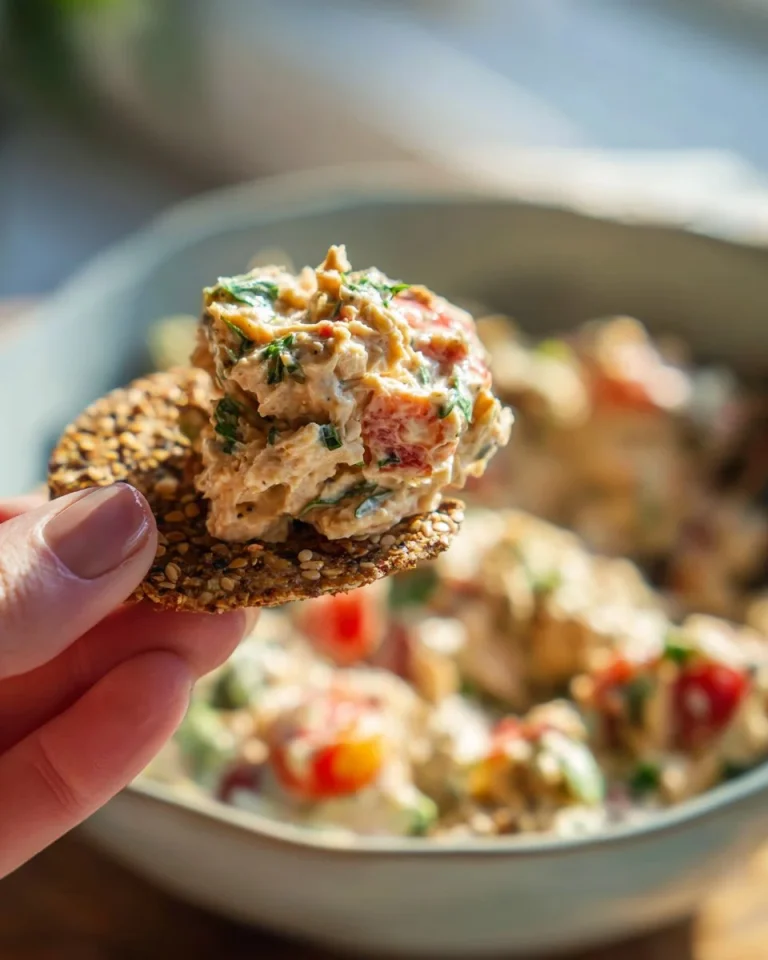 Delicious quick Mediterranean Tuna Salad with fresh ingredients