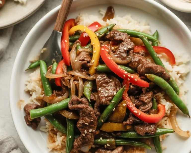 High protein ground beef protein bowl with vegetables and spices