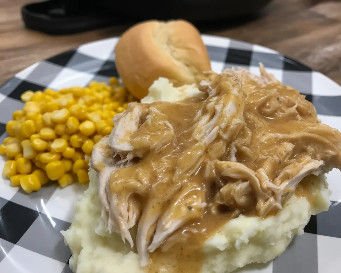 Tender chicken smothered in rich gravy, perfect for a comforting meal.